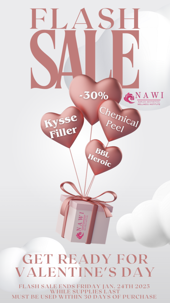 Flash Sale - 30% off Kysse Filler, BBL Heroic, or VIPeel Chemical Peel at NAWI, Naples, FL