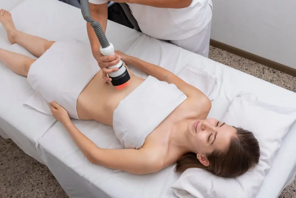 Closeup of body treatments in the aesthetic center