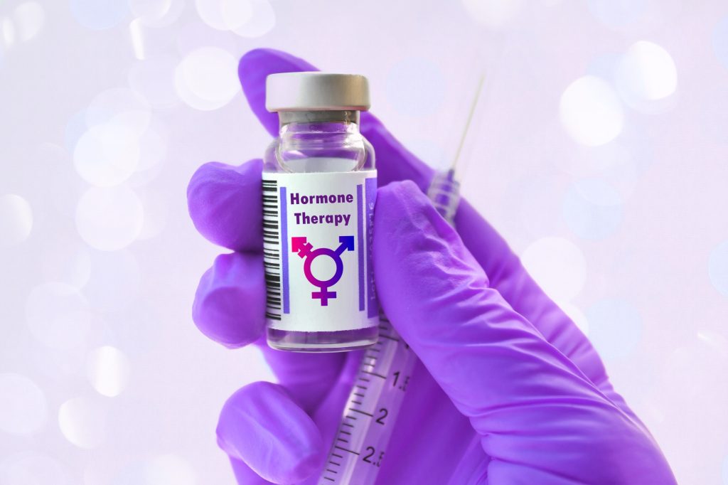Transgender hormone therapy treatment injections